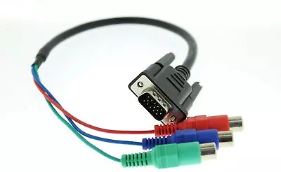 £0.99 • Buy 0.4m VGA Male  14 Pin To 3 Female Phono RGB SVGA  PC Laptop CABLE / LEAD 