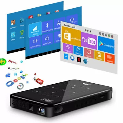 $295 • Buy AU Stock Mini Smart Android Projector HDMI USB TF Wifi HD 4K Home Cinema AU