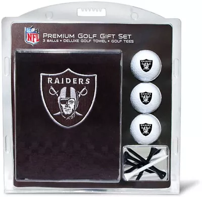 Raiders Las Vegas Oakland Regulation Size Golf Balls Tees Embroidered Towel Set • $32