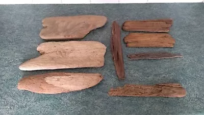 £5.50 • Buy 8 Interesting Flat Driftwood Pieces Up To 32 Cm Long. Arts And Crafts, Signs