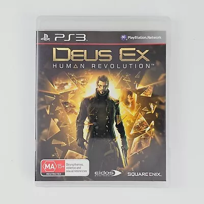 Deus Ex Human Revolution (Sony Playstation PS3) Complete +Manual | Free Postage • $9.95