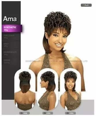 Ama - Vanessa Short Front Medium Length Straight Back Wig • $33.46