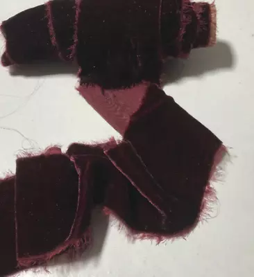 Burgundy Red Silk Velvet Ribbon ( 4 Widths To Choose From) • $2.66