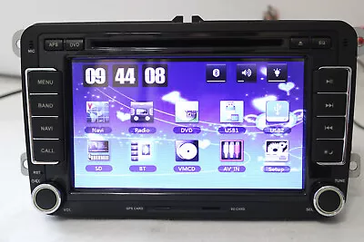 Hizpo 2 Din 7  Touchscreen CD DVD Navigation USB Bluetooth Stereo For VW Jetta • $175