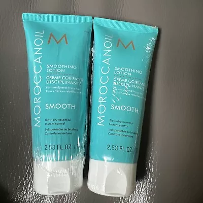 2x Moroccanoil Smoothing Lotion 2.5 Oz Blow Dry Essential • $24.99