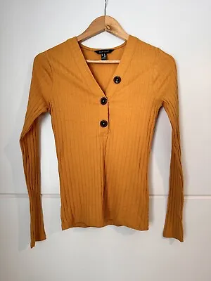 New Look Mustard Yellow Long Sleeve Top - UK Size 8 • £10