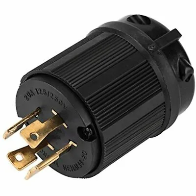$8.48 • Buy NEMA L14-20P 20 Amp 125V 250V Ground Plug Generator Cord Assembly 3 Pole 4 Wire