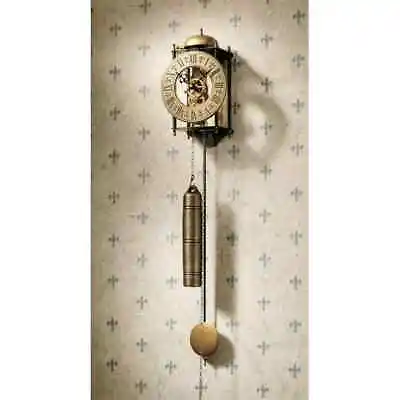 Steampunk Gravity Wall Clock Pendulum & Weight Hourly Bell Chime Roman Numerals • $330.60