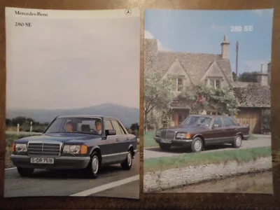 MERCEDES BENZ 280 SE Orig 1981 UK Mkt Prestige Sales Brochure + Specs • $12.42