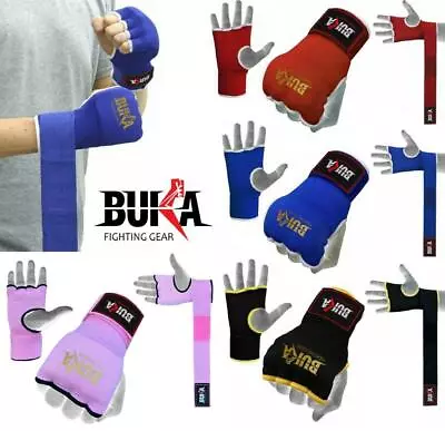 BUKA™ Gel Padded Inner Gloves With Hand Wraps MMA Muay Thai Boxing Fight PAIR  • $8.99