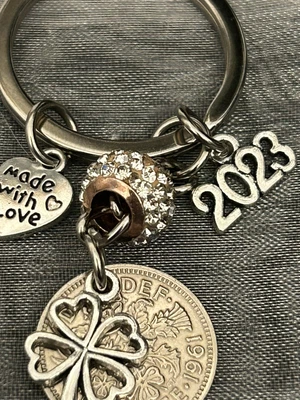 £9.99 • Buy 62nd Birthday Polished 1961 Lucky Sixpence & Four Leaf Clover Gift For Her