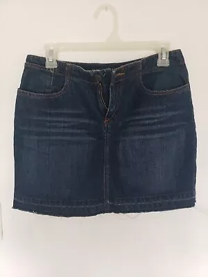 Express Fringe Soft Jean Mini Skirt Size 5/6 • £19.29