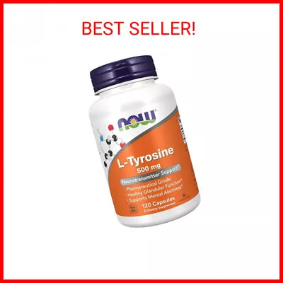 NOW Supplements L-Tyrosine 500 Mg Supports Mental Alertness* 120 Capsules • $13.83