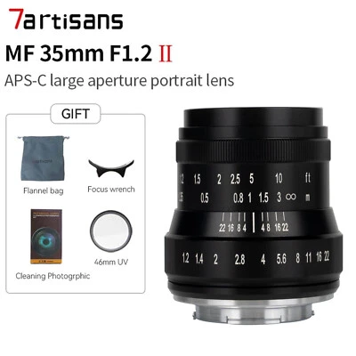 7artisans 35mm F1.2 II APS-C Lens For Fuji X SonyE Canon EF-M Nikon Z M4/3 Mount • £93.60