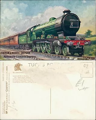 London & North Eastern Railway Newcastle Liverpool Express Tucks Oilette 3569 • £4.10