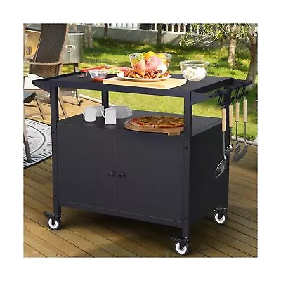 Outdoor Grill Table With Storage Movable Grill Cart Outdoor Kitchen Island ... • $171.92