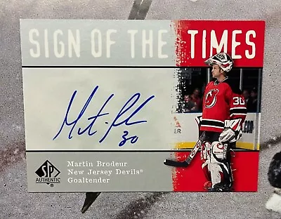 00-01 SP Authentic Sign Of The Times Martin Brodeur Auto • $56