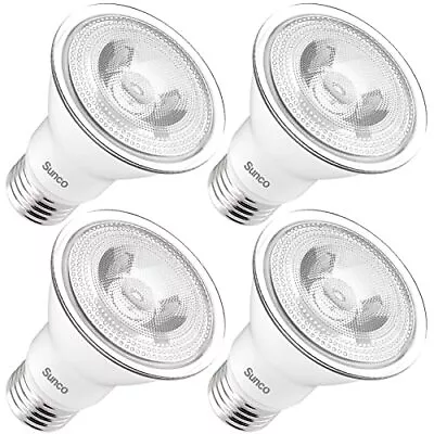Sunco Lighting 4 Pack PAR20 LED Bulbs 40W Equivalent 7W Dimmable 4000K Cool W... • $32.03
