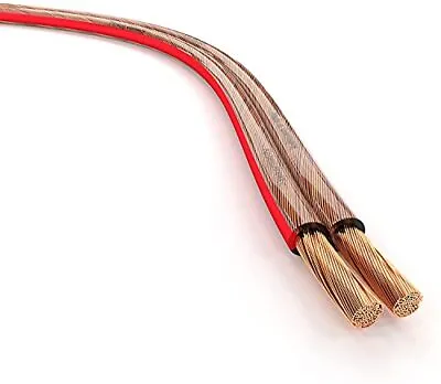 Pure Copper Stereo Audio Speaker Wire & Cable 10m 2x1.5mm² • £14.99