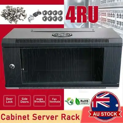 4RU 4U Cabinet Server Network Comms Data Rack LAN 19  Wall Mount 450mm Deep AU • $91.99