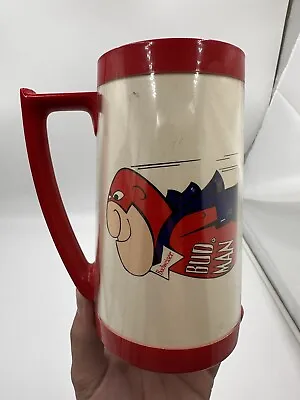 Vintage Budweiser Bud Man Stein Red Zoom Thermal  • $19.99