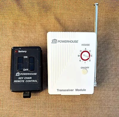 X-10 Powerhouse TM751 Wireless Transceiver Module  W/Antenna & KEY CHAIN REMOTE • $11.99