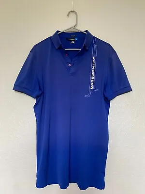 J. LINDEBERG Navy Blue Golf Polo Shirt Men’s Size M Regular Fit • $22