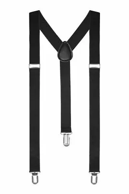 Braces Suspenders Adjustable Slim Unisex Men Ladies Trouser Fancy Dress Clip On • £2.99