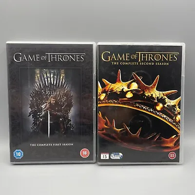 Game Of Thrones Complete 1st 2nd Seasons DVD Set With Map • £9.99