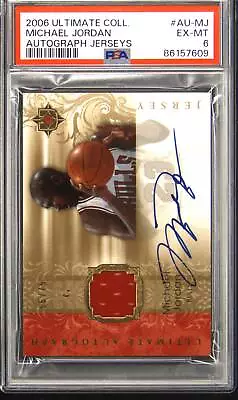 2006 Ultimate Collection Autograph Jersey Michael Jordan Auto 56/75 PSA 6 • $5500