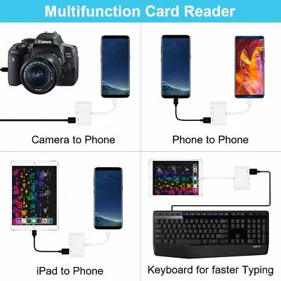 USB-C SD/TF Card Reader Adapter Camera Connection Tranfer For Samsung Huawei Pad • $18.99