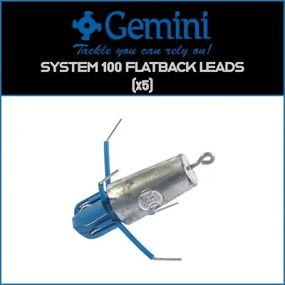 GEMINI SYSTEM 100 FLATBACK LEADS - ALL SIZES (x5) - NEW - SEA FISHING WEIGHTS • £9.75