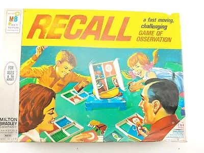 Vintage 1968 Milton Bradley RECALL GAME Of Observation - Complete • $21.46