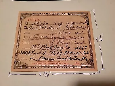 Prohibition  1929-32 Prescription Form Medicinal Liquor WI Alcohol RX Whiskey • $17