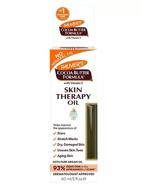 Palmers Cocoa Butter Skin Therapy Oil 60ml Vitamin E Stretch Mark Scar Reduction • £8.99