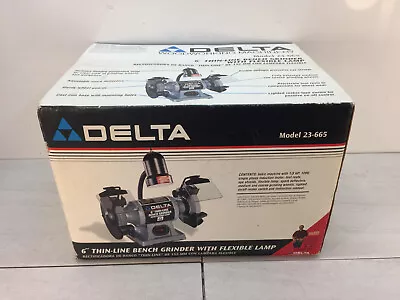Delta 23-665 6  Thin-Line Bench Grinder With Flexible Lamp - NEW SEALED • $189