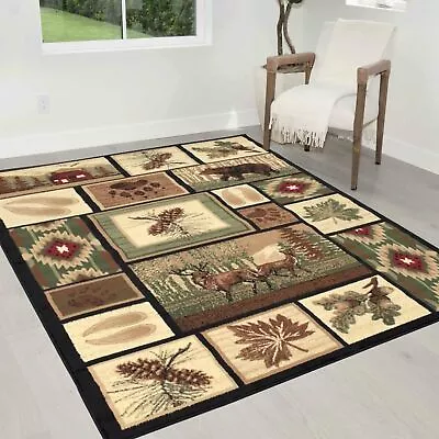 Rug For Lodge 5x7 Cabin Rugs Geometric Animals Decor Design Bohemian Rugs 8x10 • $79.99