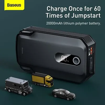 Baseus Jump Starter 20000 Amp Car Charger Booster Power Bank Battery Pack UK • £65.99