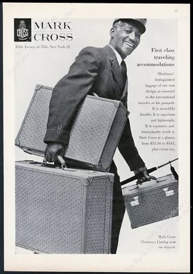 1953 Mark Cross Luggage Suitcase Porter Photo Vintage Print Ad • $29.97