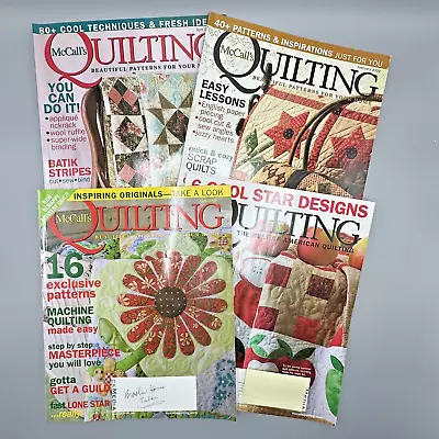 McCall's Quilting Magazine 2009 Lot Of 4 Issues With Pattern Sheets • $15