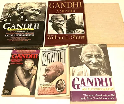 Lot Of 6 GANDHI Books Biography Writings Autobiography Memoir India Mahatma • $13.50