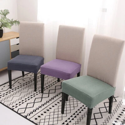 $18.29 • Buy 1-8Pcs Dining Room Seat Covers Stretch Chair Cushion Slipcover Protector Shield