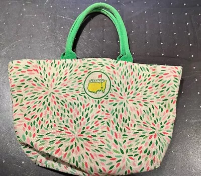 THE MASTERS Golf Tournament  Augusta National Flower Tote Bag  PGA  18 In. • $15