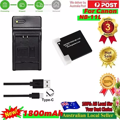 NB11LH NB-11L Battery + Usb C Led Charger For Canon Digital IXUS 175 180 185 190 • $26.85