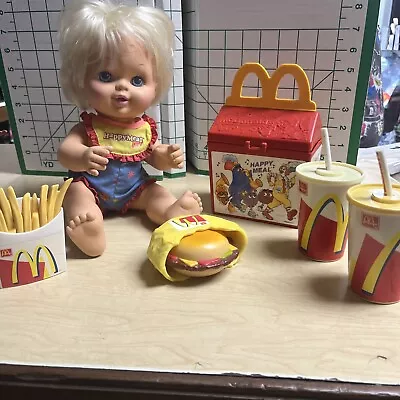 1997 McDONALD’S McDonaldland HAPPY MEAL GIRL 14” DOLL By Hasbro 2 Drinks Work • $69.99