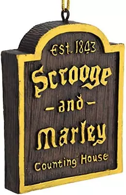 A Christmas Carol Scrooge & Marley Counting House Sign Ornament • $29.90