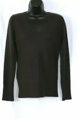 VICTOR ALFARO Brown Cashmere V-Neck Pullover Sweater 34 In Chest - Sz M EXC • $29.99