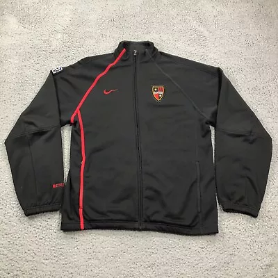 Vintage Nike MetroStars Jacket Mens Large Black Full Zip Crest Soccer MLS • $99.96