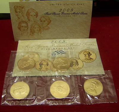 2009 - First Spouse Bronze Medal Series - 5 Medal Set   ( 3rd Series)  UNC • $28.52