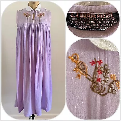 1980s Indian Cotton Gauze Babydoll Dress Mumu Beach Swimsuit Cover Up Lounge VTG • $50